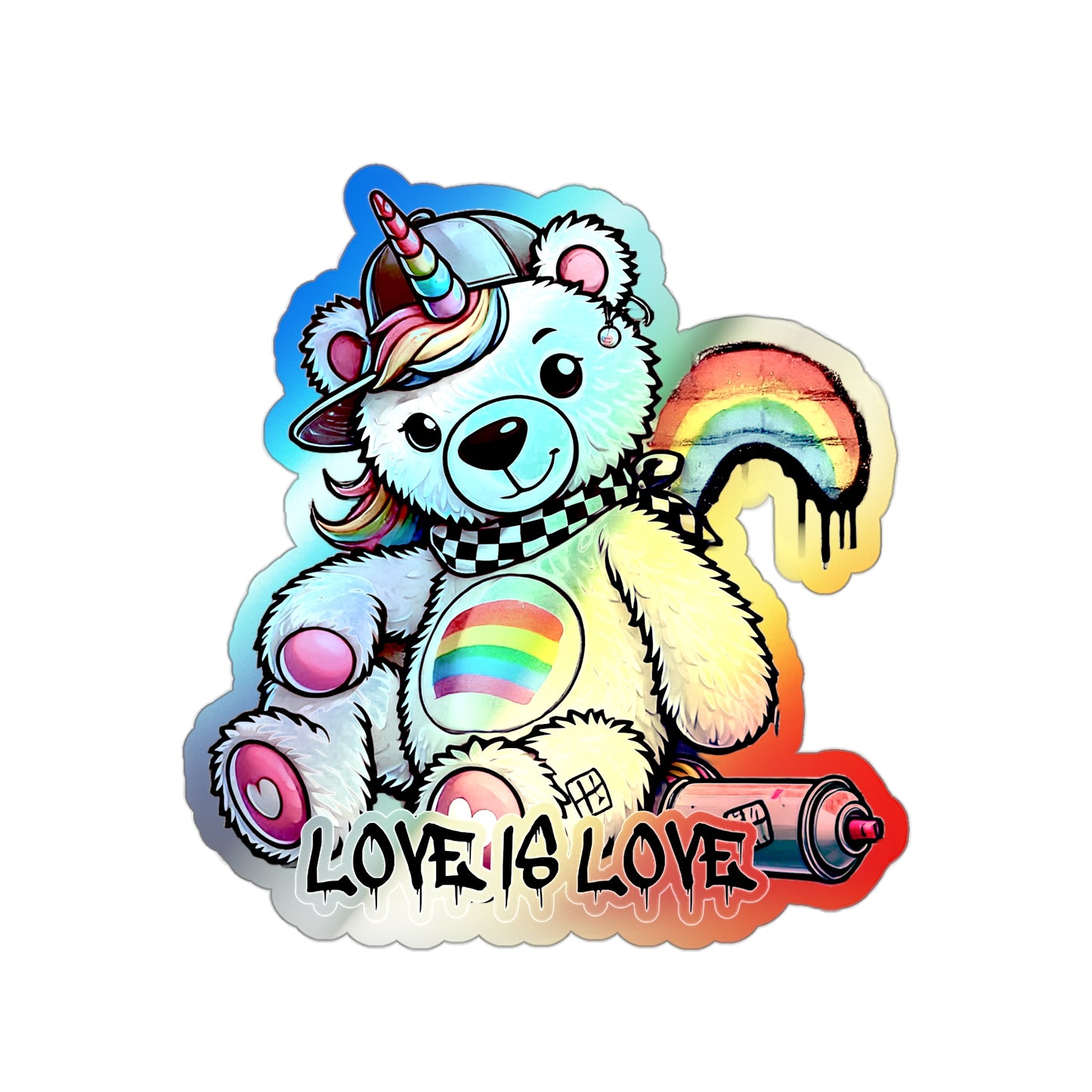 Graffiti Guardians Colorsplash Holographic Die-cut Stickers