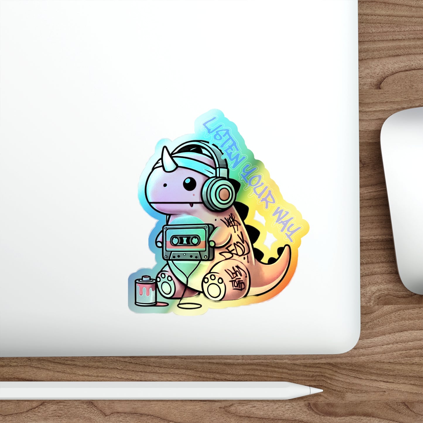 Graffiti Guardians RetroEcho Holographic Die-cut Stickers