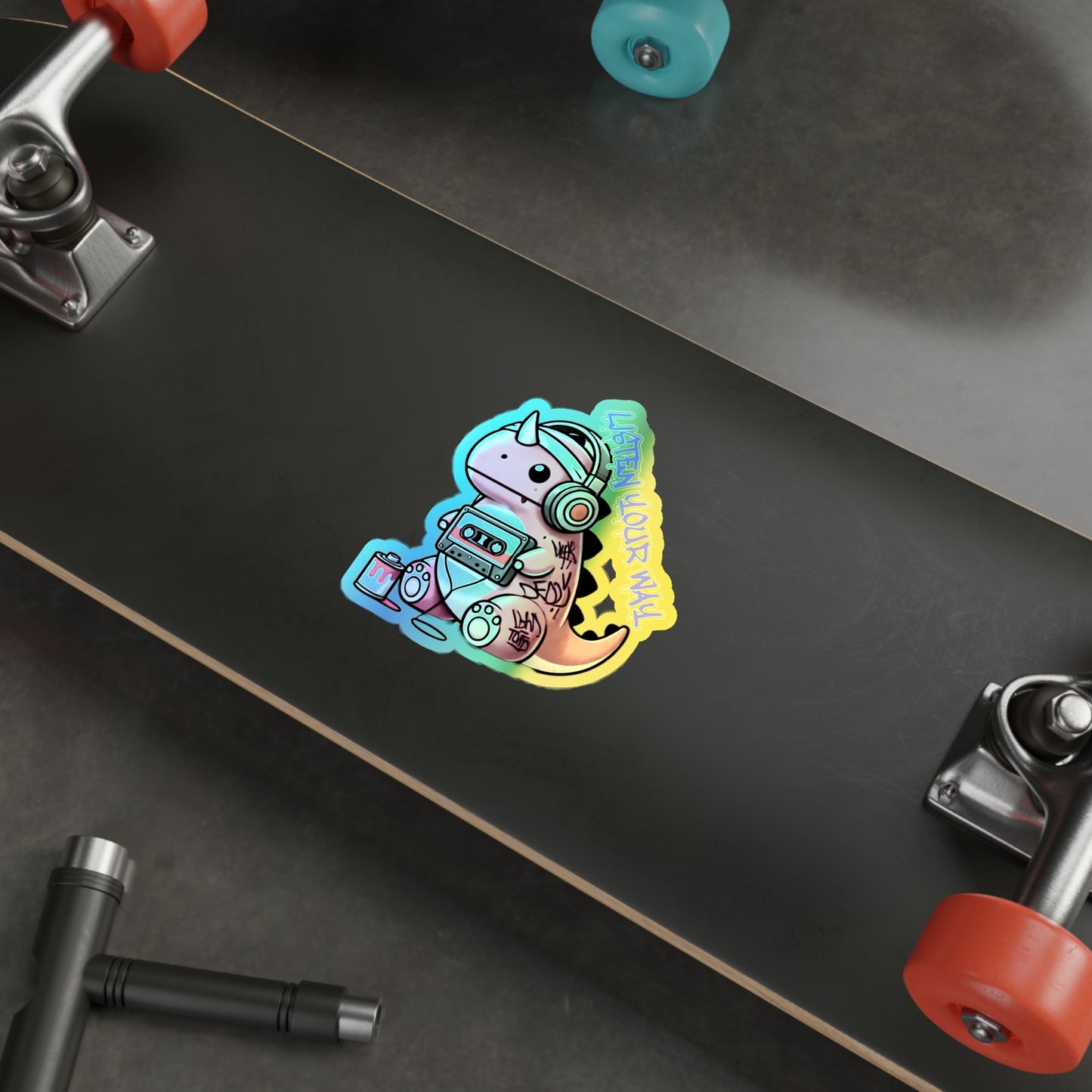 Graffiti Guardians RetroEcho Holographic Die-cut Stickers