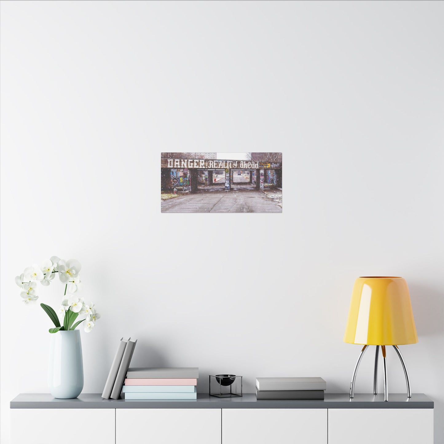 Danger Reality Ahead - Detroit Graffiti Matte Canvas, Stretched