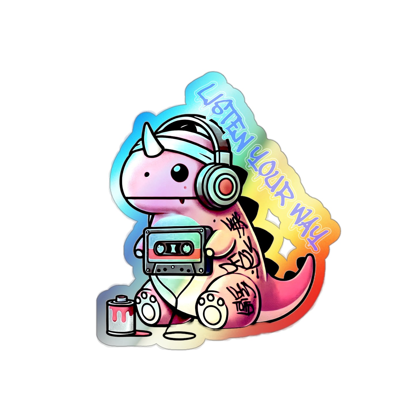 Graffiti Guardians RetroEcho Holographic Die-cut Stickers