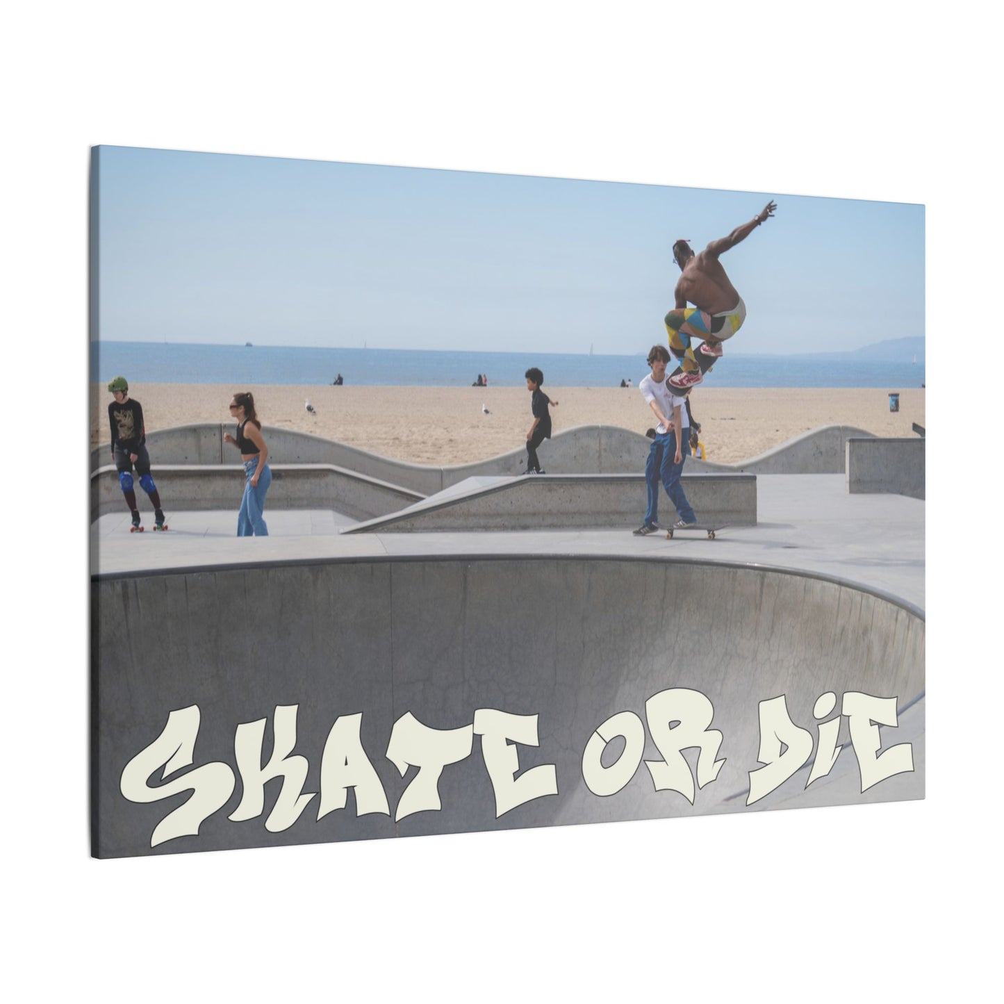 Skate or Die! - World Graffiti Matte Canvas, Stretched