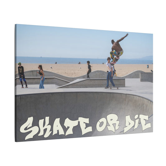 Skate or Die! - World Graffiti Matte Canvas, Stretched