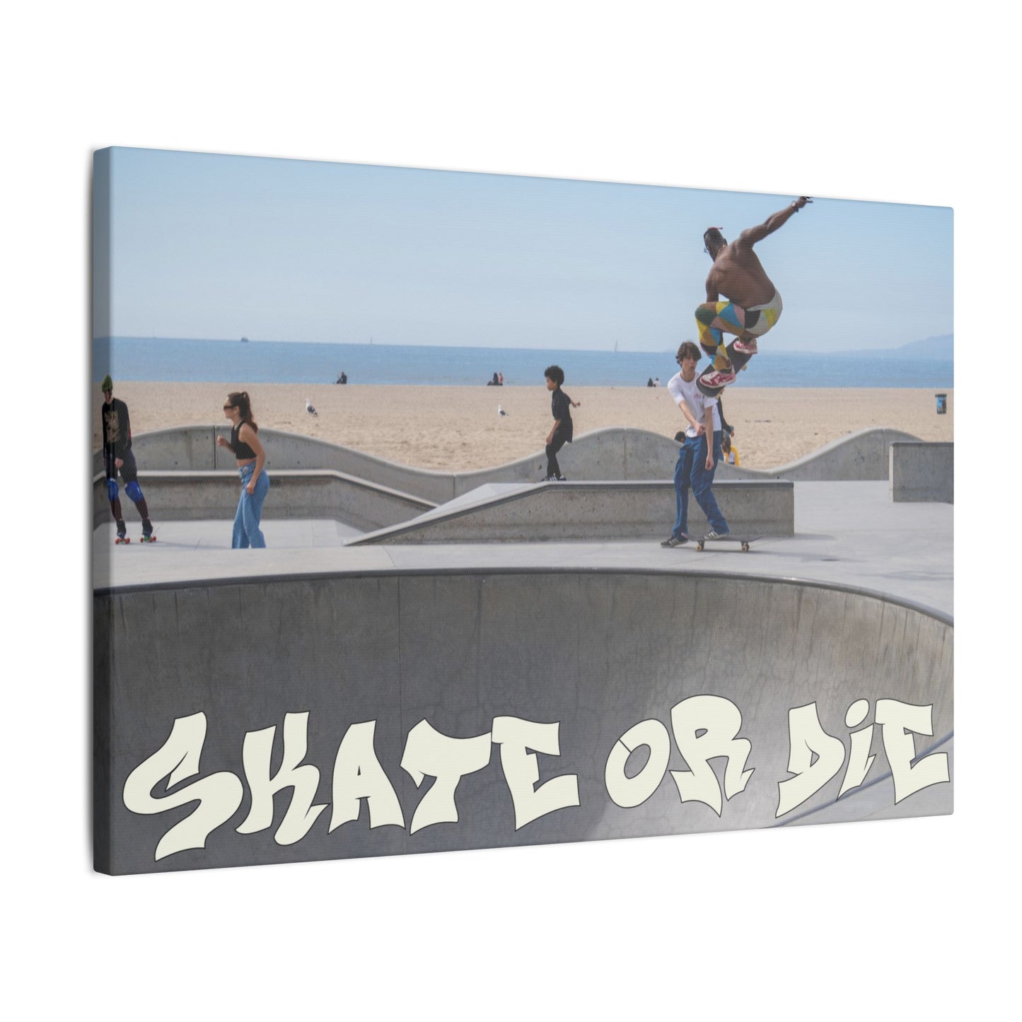 Skate or Die! - World Graffiti Matte Canvas, Stretched