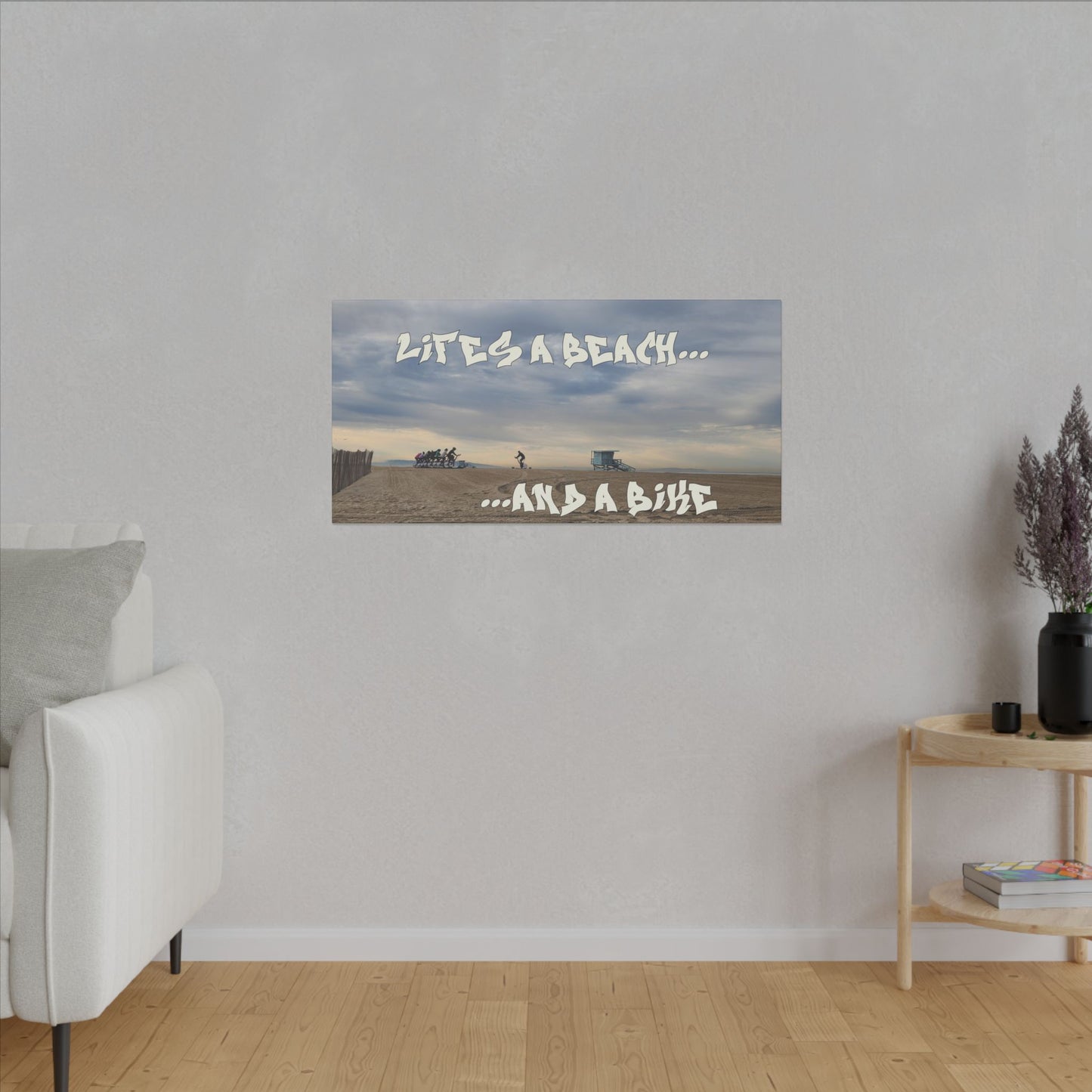 Life's a Beach...? World Graffiti Matte Canvas, Stretched