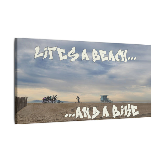 Life's a Beach...? World Graffiti Matte Canvas, Stretched