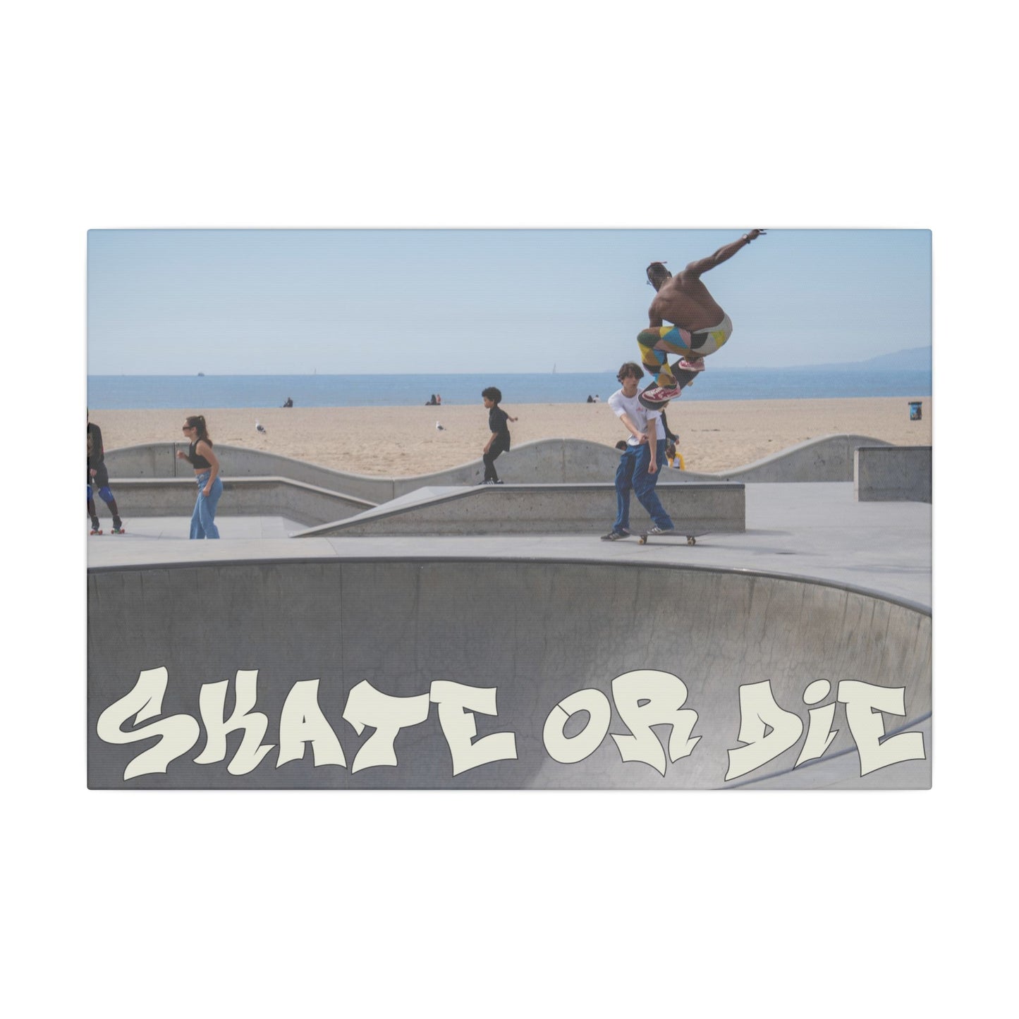 Skate or Die! - World Graffiti Matte Canvas, Stretched