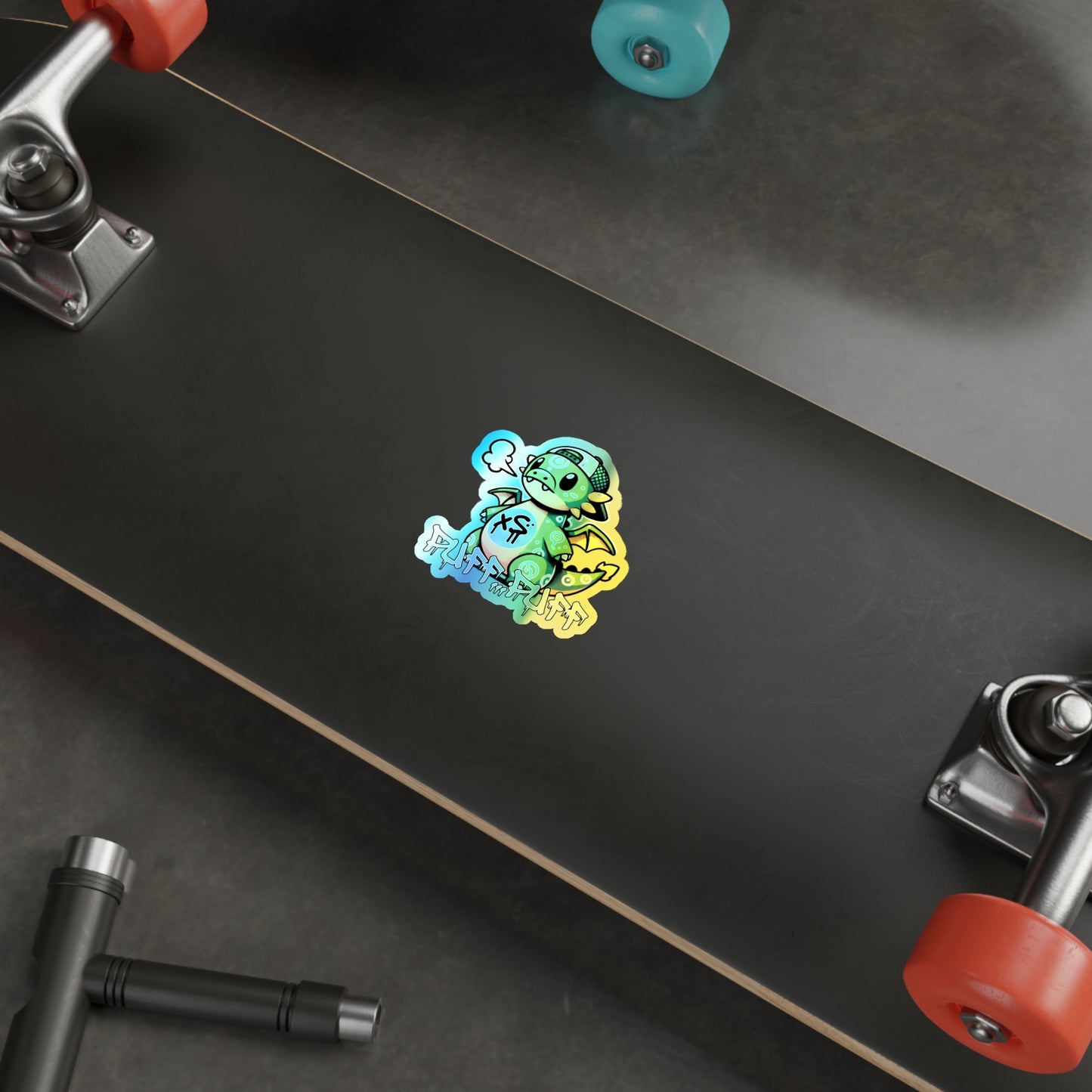 Graffiti Guardians Puff Puff the Merry Dragon Holographic Die-cut Stickers