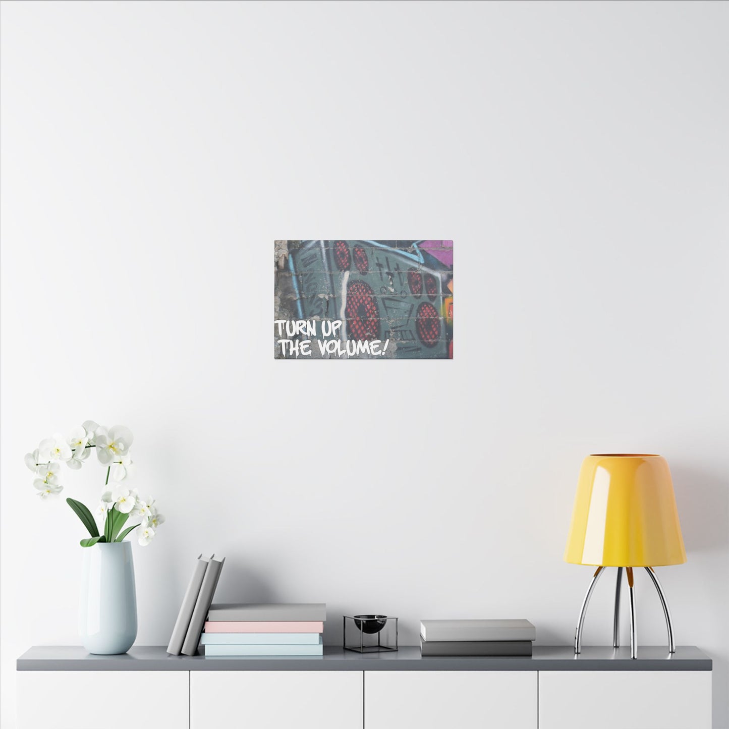 Turn Up the Volume! World Graffiti Matte Canvas, Stretched