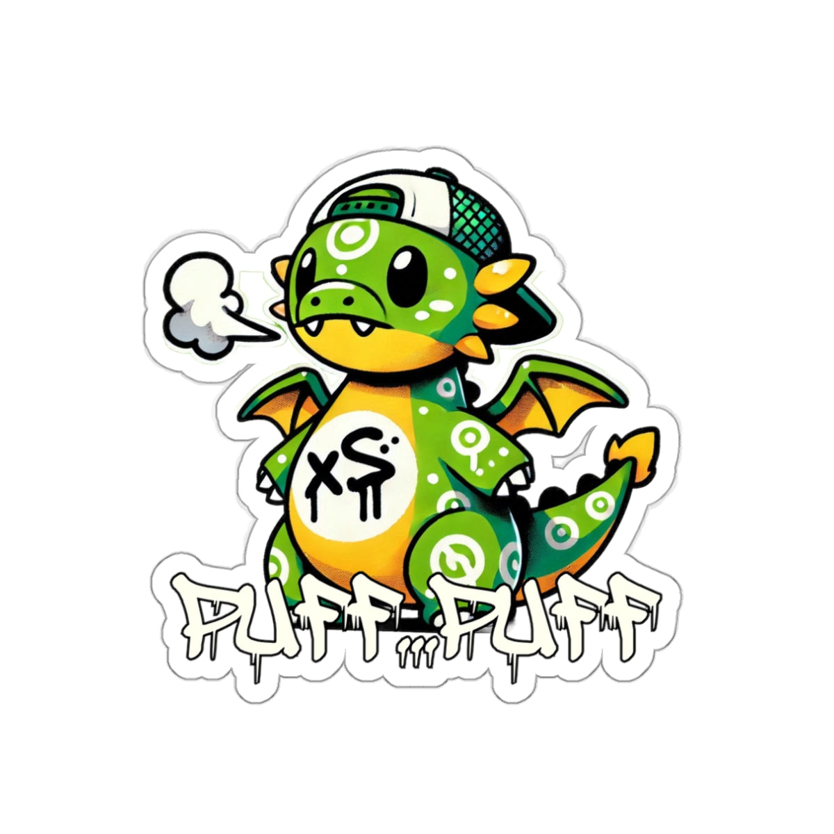 Graffiti Guardians Puff Puff the Merry Dragon Die-Cut Stickers