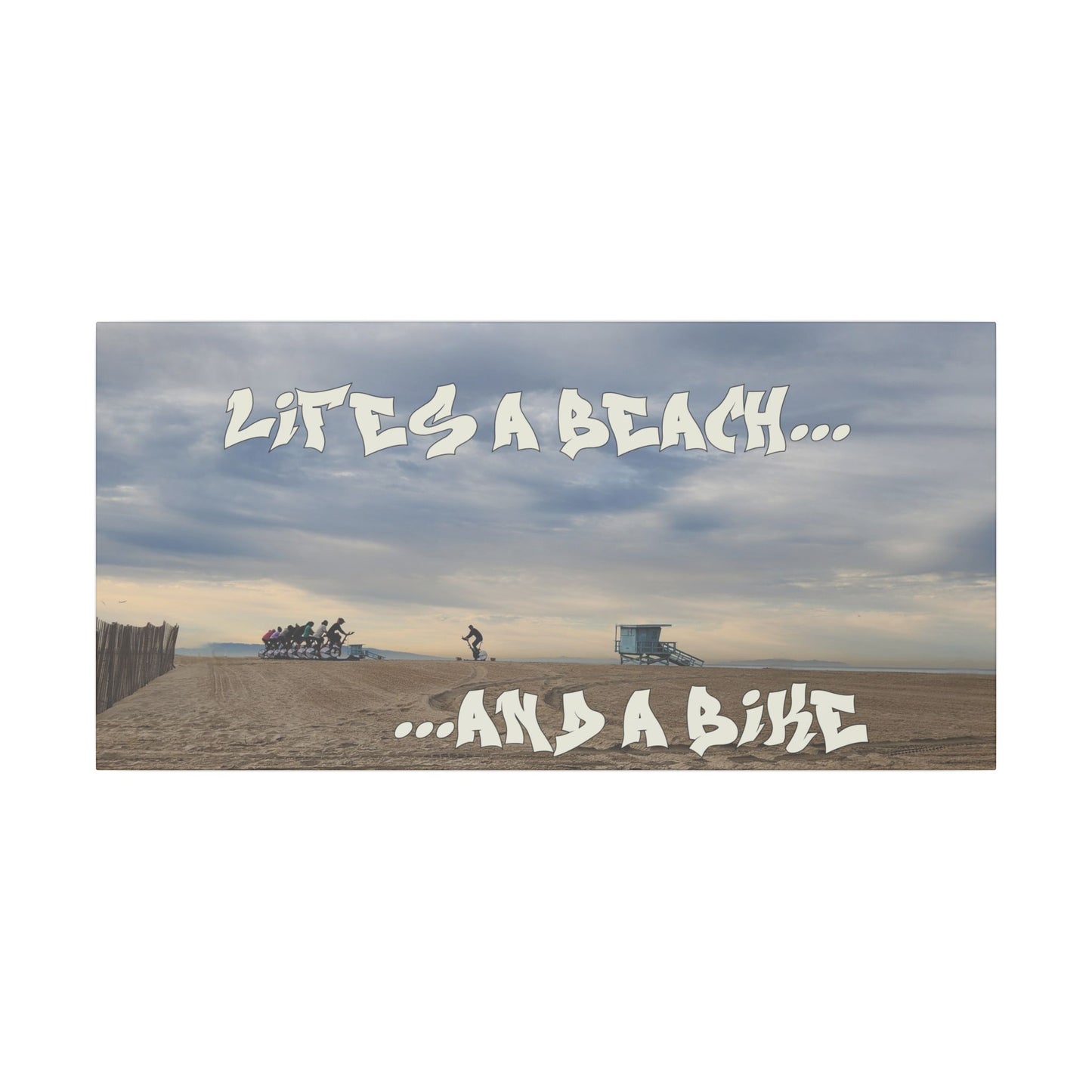 Life's a Beach...? World Graffiti Matte Canvas, Stretched
