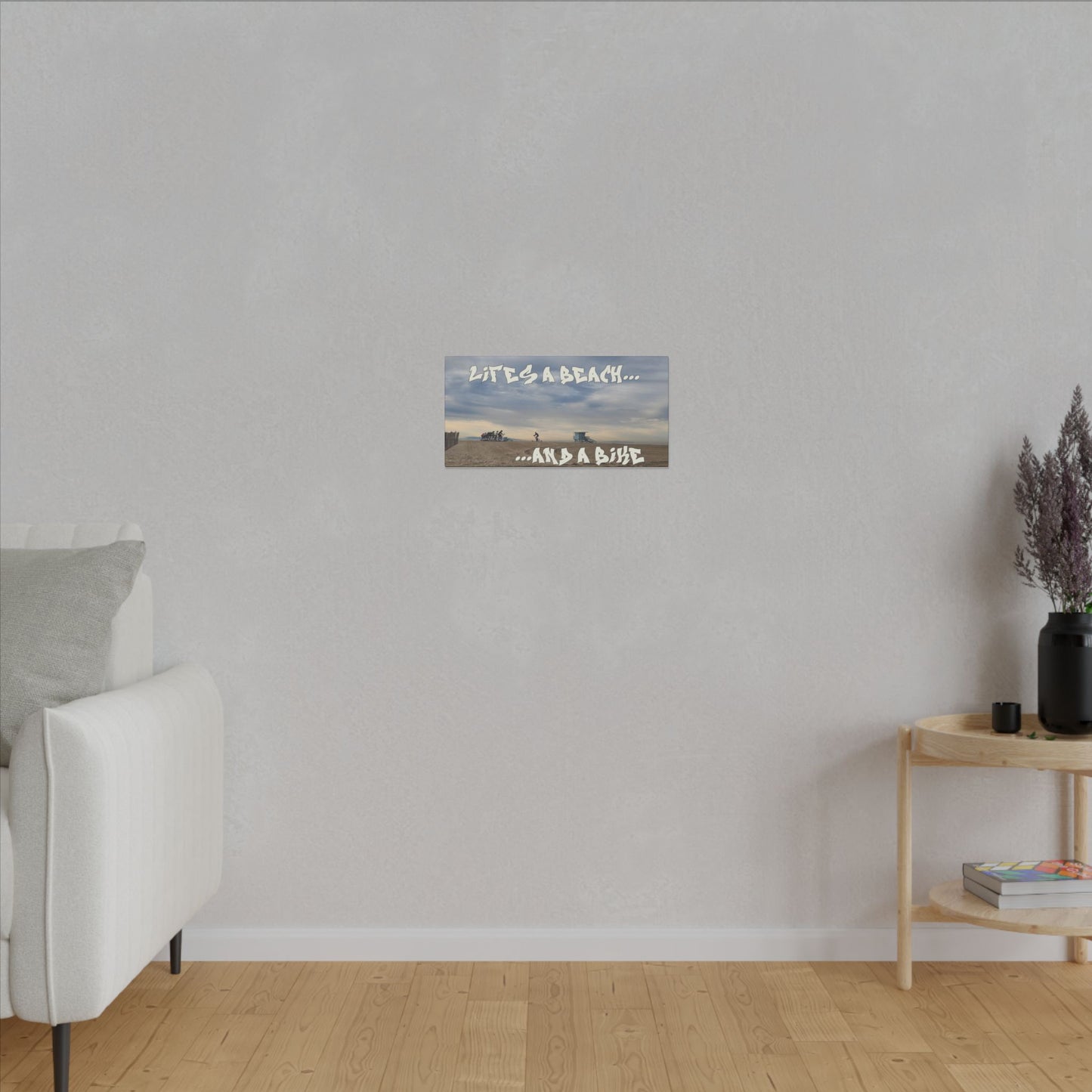 Life's a Beach...? World Graffiti Matte Canvas, Stretched
