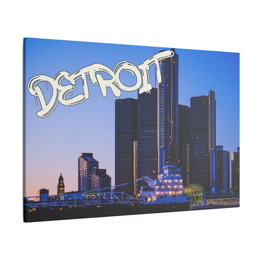 Detroit Graffiti Matte Canvas, Stretched - Design