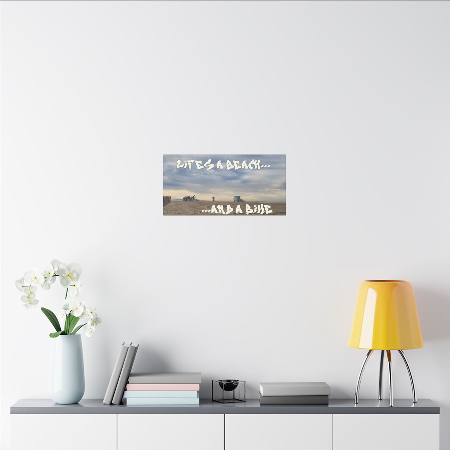 Life's a Beach...? World Graffiti Matte Canvas, Stretched